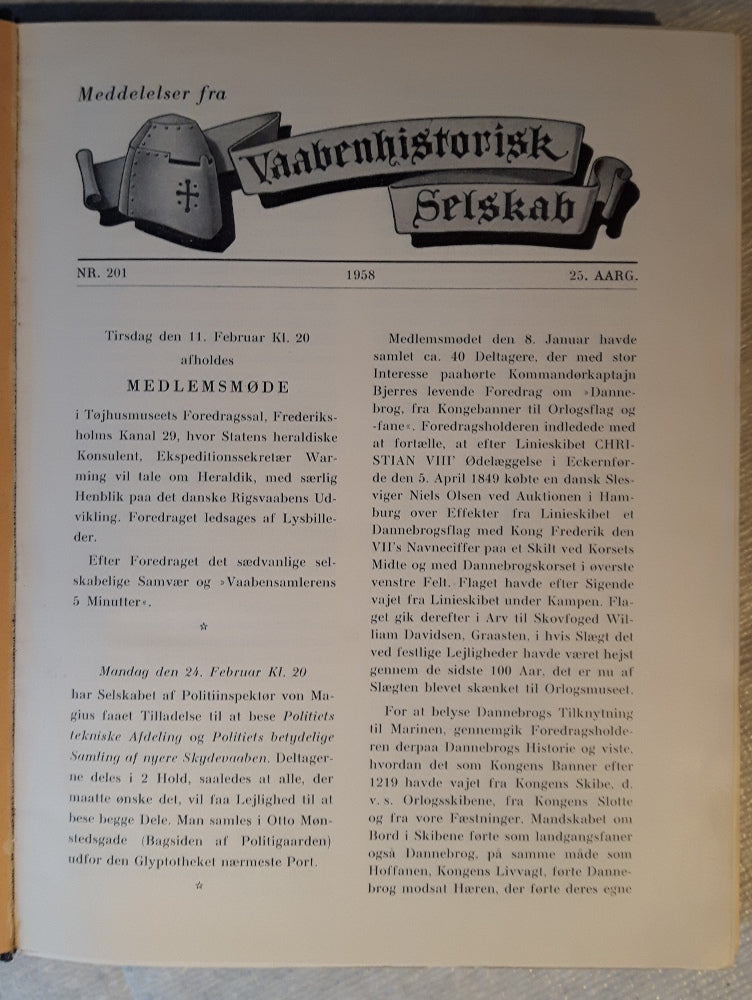 Våbenhistorisk tidsskrift 1940 - 1997