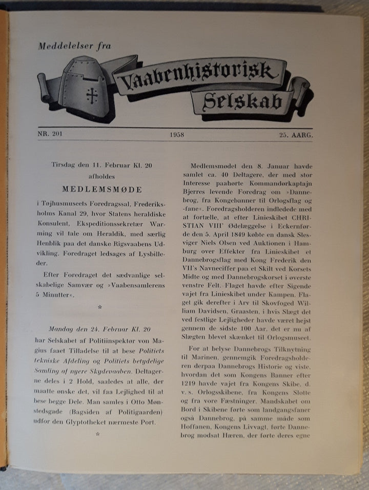Våbenhistorisk tidsskrift 1940 - 1997